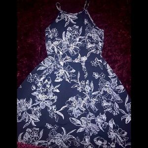 Short, blue and white dress by Soprano